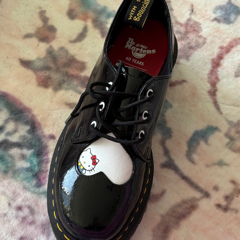 Dr. Martens Black Patent Hello Kitty 3-Eye Oxford